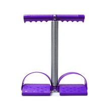 헬스 용품 텐션 풋 페달 피트니스 윗몸 일으키기 풀 로프 스프링 텐션 밴드 풋 페달, 자주색