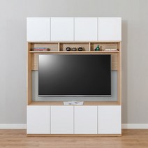 노하우 로아 월플렉스 TV 거실장 풀세트, 화이트