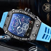 힙합시계 블랙 다이아몬드 유행 스포츠 석영 시계 남자 방수 남자 손목 시계 남자명품시계