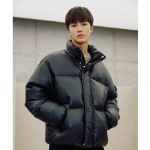 NATIONALGEOGRAPHIC N224MDW900 부발루스 레더 푸퍼 구스 다운 점퍼 CARBON BLACK, 105