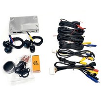 어라운드뷰 자동차어라운드뷰 3D 360도 후방카메라 서라운드 HD 디지탈 고해상도 전용모니터 적용 옴니뷰 차량용핸드폰거치대 어라운드뷰설치 24시간 주차 모니터링 블랙박스 시스템, 은