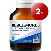 Blackmores 와와마켓 호주산 직송 Blackmores 블랙모어스 50세 이상 시니어용 멀티비타민 90정 필수 비타민 미네랄 보충 1팩, 2팩