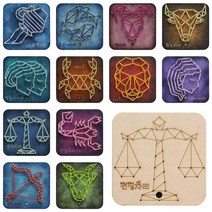 아기자기우드 별자리 스트링아트 12종 (12cm) 팬시우드 DIY, 1. 물병자리(B) -A57-0047(실 미포함)