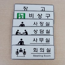 도어사인 모음 깔끔 둥근모서리 케이스 실내간판 안내문 알림판 공유사무실 호실판, 창고