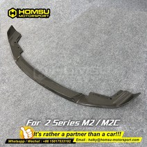 탄소 섬유 앞 범퍼 립 bm w M2 m2c에 스타일 사이드 스커트 F22, 01 Dry Carbon