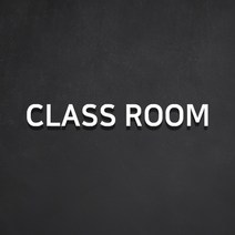 CLASS ROOM 강의실 교실 표지판 백색, 1개