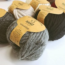 (10+1이벤트중) 나코 내츄럴 울 뜨개실 조끼 목도리 Nako Natural wool, 3