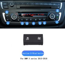 BMW 호환 3 시리즈 F35 2013-2018 용 에어컨 버튼 오디오 CD 디지털 시트 히팅 스위치 노브 커버-, [05] Set 5