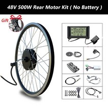 배달 팻바이크 가성비 EU 재고 500W 전면 후면 모터 Ebike 키트 20Ah 리튬 배터리 100km 장거리 페달 지원, 06 SALE Rear No Battery, 04 27.5inch