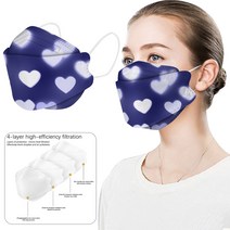 10PCS 성인 폴카 도트 인쇄 일회용 얼굴 마스크 물고기 모양의 Meltblown 헝겊 3d 보호 Earloop 붕대 Masques, 07 G