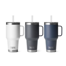 예티 빨대 텀블러 머그 25oz 35oz, 35oz (994ml), 화이트, 1개