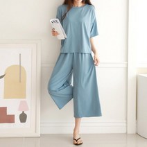 다이빙 와이드 쿨 세트 9color 상의하의SET 루즈핏 티셔츠통바지 여름 냉장고 아이스 국내생산