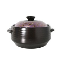 시둥마켓 +[시둥마켓]+_ 고급뚝배기 된장찌개냄비 조리용품 도자기내열냄비 도자기뚝배기, 황금란내열냄비 보라(중) 찌개뚝배기 찌개냄비