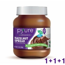 (미국) 1+1+1 Pyure 오가닉 헤이즐넛 코코아 스프레드 369g 총3팩 Organic Hazelnut Spread with Cocoa by Pyure