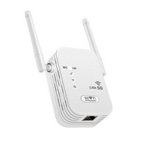 KuWFi 2.4G 및 5G 와이파이 리피터 1200Mbps 범위 확장기 무선 신호 부스터 증폭기 2dBi 전 방향 안테나 L, 01 WHITE_03 UK Plug