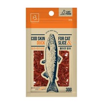 정품 고양이 영양 간식 브리더랩 캣 코드스킨오리+대구스킨30g, 1봉