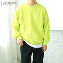 맨즈북 남자 형광비비드 오버핏 맨투맨 티셔츠 데일리룩 8COLOR