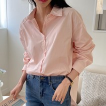 수맘 수엠W 여성 오버핏 무지 셔츠 S019 셀럽남방