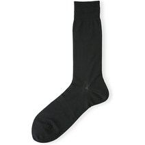 [타비오 양말 일본 직배송] 남성 연속 실켓 무지 레귤러 길이 양말 25.0~27.0cm 일제 무지 비즈니스 양말, 차콜