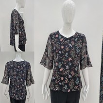 [꼼빠니아] 브이넥 플라워 프린트 블라우스CACU4-WRB900