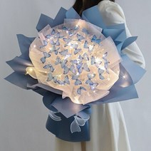 초등학생 졸업식 꽃다발 어린이집 학사모 온라인 연예인 Xiaohongshu Tik Tok 나비 꽃다발 Diy 재료 여자, 10 J