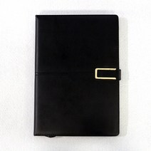 업무다이어리 인조 가죽 유선 업무용 다이어리 자석 블랙