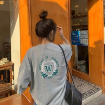 어나더드림 여성용 W 프린팅 루즈핏 반팔티셔츠