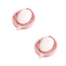 아리박스 나뭇잎 비누받침대 홀더 욕실용품 2P, 핑크2