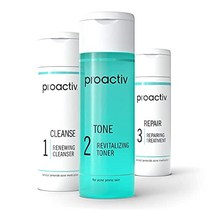 Proactiv 3 단계 여드름 치료 - 벤조일 퍼옥사이드 세안 얼굴 및 몸을 위한 여드름 반점 치료 각질 제거 토너 - 60일 전체 여드름 스킨 케어 키트