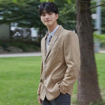 [지앤제이커머스] 교복몰 베이지 흰줄라인 남자자켓 교복 학생복