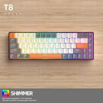 기계식 키보드 100키 RGB 백라이트 레드/그린 스위치 USB 유선 게임용 키보드 타입-C 맞춤형 키캡, Tea Axis 16, Tea Axis 16, Tea Axis 16, 일반형