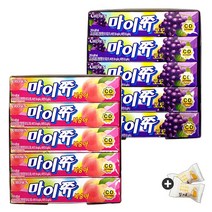 크라운 마이쮸(15입) 포도 1각+복숭아 1각(+밀크츄 2개포함), 2각