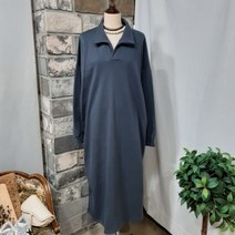 상상그이상 여성용 국내제작 기모 카라 롱원피스 빅사이즈 체형커버 가성비 좋은 무지 원피스 가볍고 따뜻한 편안한 임산부추천 데일리룩