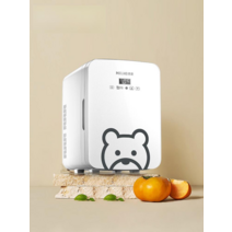 가정용 미니 냉동고 작은 화이트 보존식 손잡이 서랍, 10L  Adorable Bear -온도조절