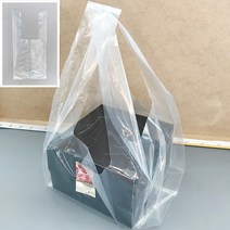 [소행섬] 무지 PE 케이크 쇼핑백 2호, 50매입, 투명
