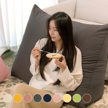플랫화이트 삼각 등받이 쿠션 솜포함, 그레이