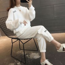 위위브렌 여성 루즈핏 캐주얼 바지 상하의 세트 트레이닝복 세트