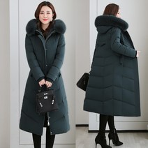 겨울 다운 패딩 코트 중년 어머니 롱패딩 하늘비즈 C31 L870J169