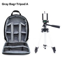카메라가방 캐논 후지 니콘가방 니콘d850 카메라 가방 디지털 dslr 가방 방수 shockproof 통기성 카메라 백팩 니콘 캐논 소니 small video photo, 회색 가방 삼각대