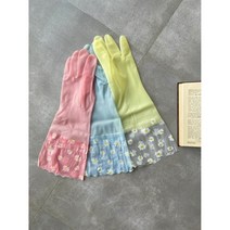 허니상점 데이지 패턴 주방장갑 유니크하고 예쁜 꽃무늬 고무장갑 / 3color