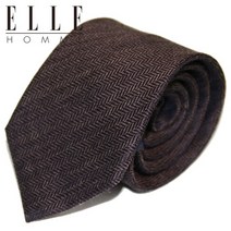 엘르옴므 ELLE homme 엘르옴므 실크넥타이 - 와이드헤링본 브라운 8cm