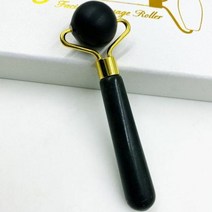 천연 제이드 롤러 마사지기 페이스 롤러 구아샤 제이드 스톤 페이스 마사지기 페이셜 뷰티 스킨 케어 도구 주름 방지 리프트, Black 3, [11] Black 3