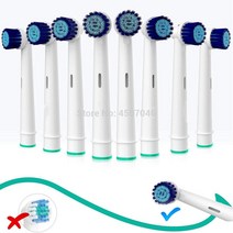OralB 칫솔 민감한 용 헤드 제너릭 젠틀 액션 잇몸 치아 미백 작용, 40pcs