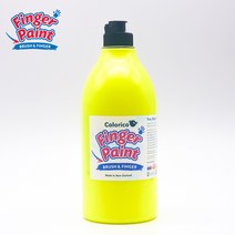 칼라리코 핑거페인트 1000ml 낱색 (18가지 색상 선택), 형광노랑