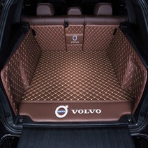 실물파 볼보 트렁크매트 S60 S90 XC40 XC60 XC90 V40 V60 V90 전용, 풀커버, 다이아몬드, 블랙+레드