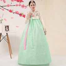 파스텔 은은한 한복 청소년 고려 흰색 분홍 치마