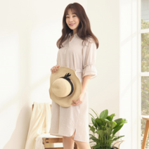 마르조 마르조 캐주얼셔츠원피스_베이지_MFMFOPP0335