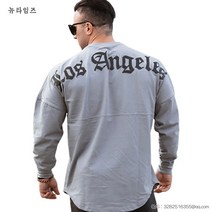 레터링 짐웨어 머슬핏 긴팔티 뉴타임즈+A28