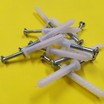 (유진코) 칼브럭 6 x 12 100개 1갑 콘크리트 플라스틱 앙카 피스 스크류 나사못