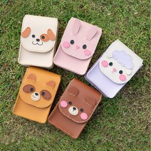 [클릭해바] 가죽 크로스백 동물 캐릭터 만들기 재료 세트 DIY 유아 바느질 공예 미니 패키지 인조 방과후 취미 가방 키트 실습 실꿰기 단체 수업, 양+스티커